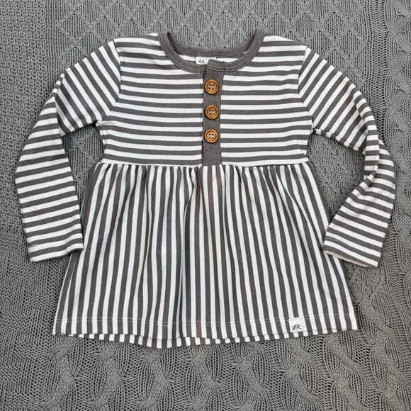 Little Road Co. Striped Long Sleeve Toddler Dress ~ 2T - Picture 1 of 9